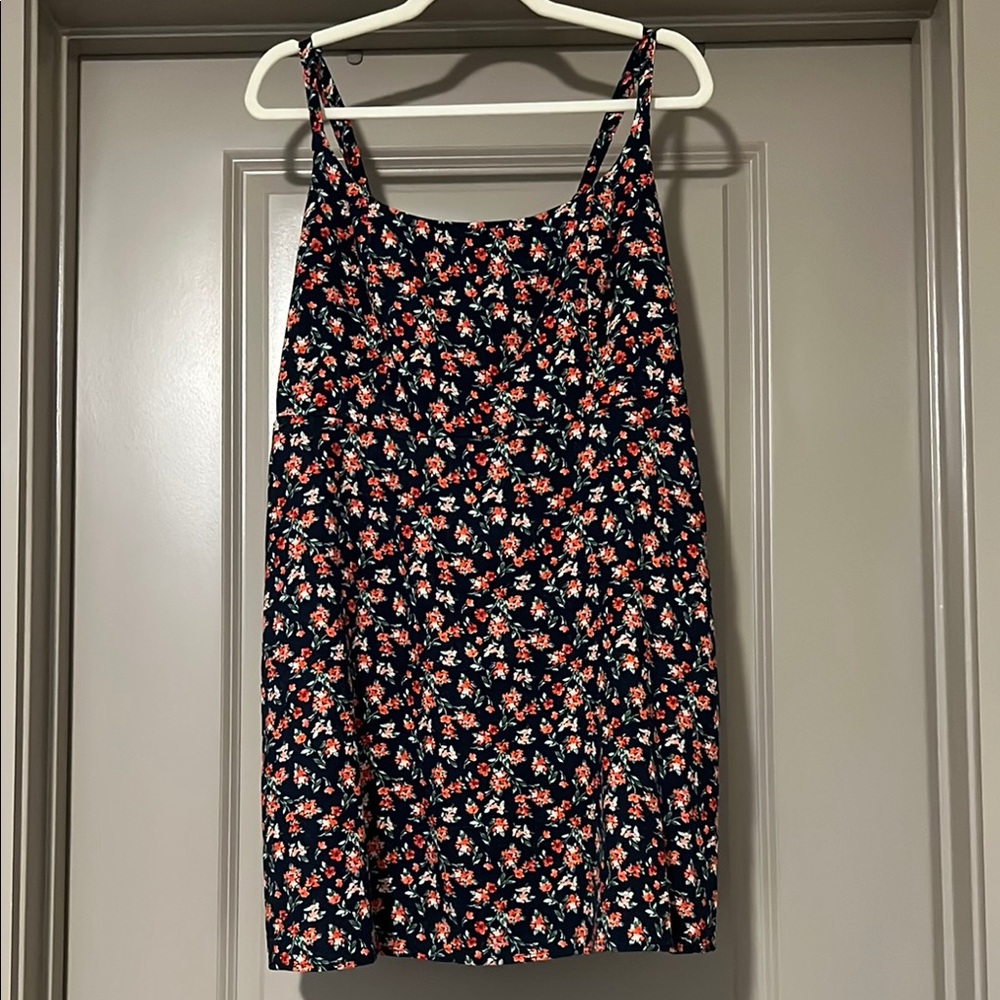 Old Navy Floral Patterned Spaghetti Strap Linen Sundress